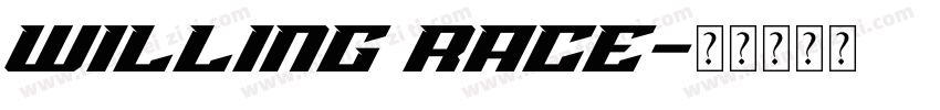 Willing Race字体转换